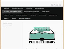 Tablet Screenshot of prattpubliclibrary.org